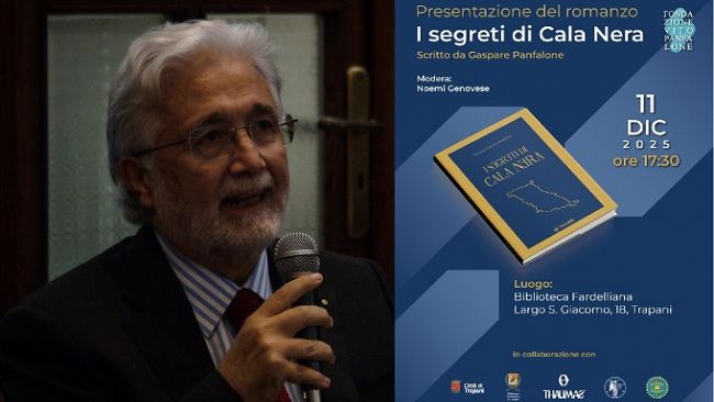 ​Trapani. Incontro alla “Fardelliana” con “I segreti di Cala Nera” di Gaspare Panfalone