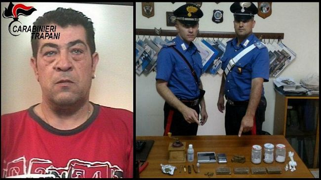 Castellammare del Golfo: nascondeva droga all’interno dell’abitazione. Arrestato un uomo dai Carabinieri