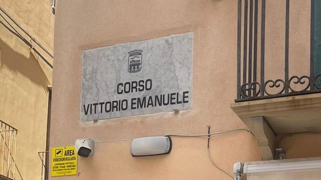 ​Trapani, nuova targa viaria per Corso Vittorio Emanuele