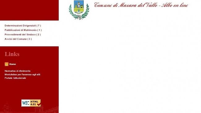 Nuovo Albo Pretorio on line.Da oggi sul portale istituzionale del comune di Mazara del Vallo