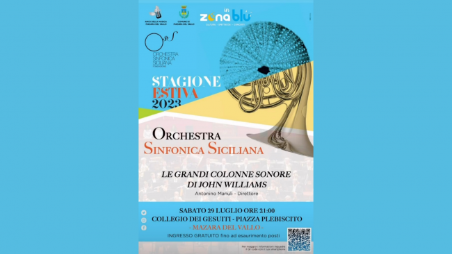 Estate Mazarese, domani il concerto dell'Orchesta Sinfonica Siciliana