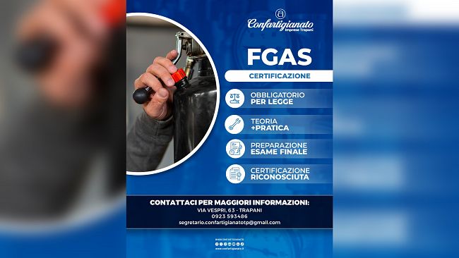 Con Confartigianato Trapani ottieni F-Gas, obbligatoria per i professionisti della climatizzazione e refrigerazione