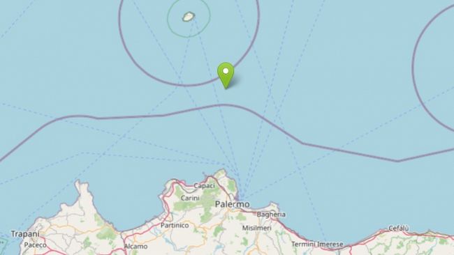 Due lievi scosse di terremoto la notte scorsa al largo di Palermo