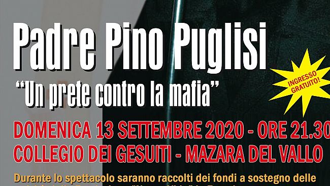 Mazara, domenica sera al Collegio dei Gesuiti in scena “Padre Pino Puglisi. Un prete contro la mafia”