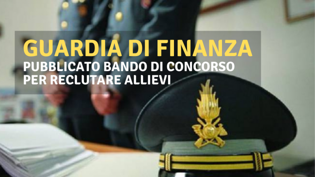 Guardia di Finanza, pubblicato il bando di concorso per reclutare 571 allievi