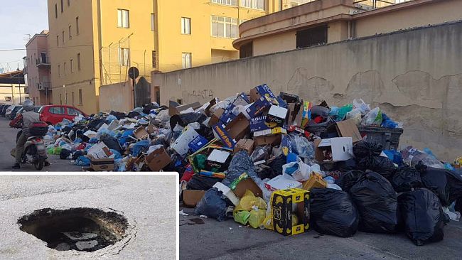 Trapani e i suoi mille problemi. Tra rifiuti e buche per strada