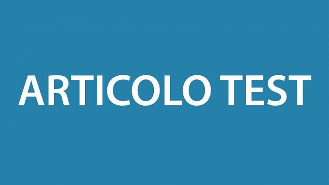 articolo test numero 1