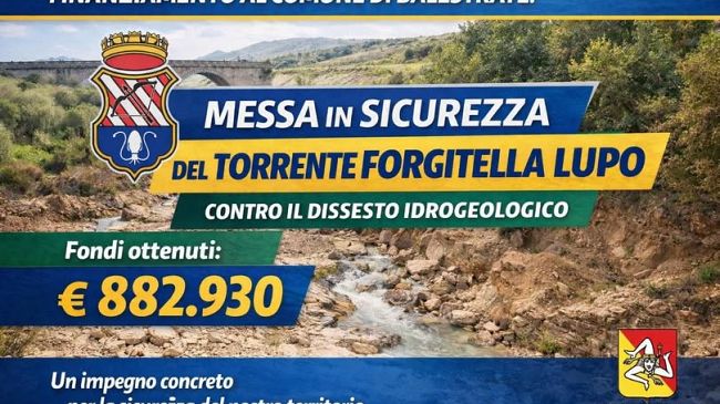 Balestrate, dal ministero 880 mila contro il dissesto idrogeologico del torrente Forgitella Lupo