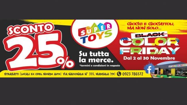 Da SuperToys c’è il mese scontato del Color Friday