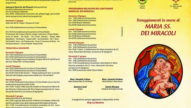 Festeggiamenti in onore di Maria SS. dei miracoli, patrona di Alcamo