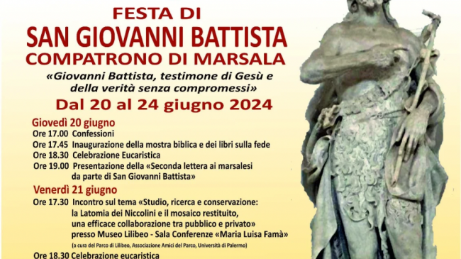 Marsala, oggi si festeggia San Giovanni Battista, limitazioni alla viabilità