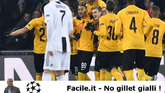 Una Juventus troppo sicura di se sbatte contro i gilet gialli, ma conserva primato e qualificazione