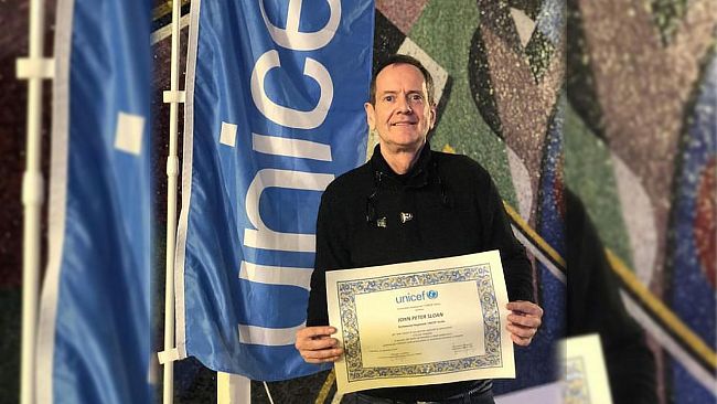 Gibellina: “John Peter Sloan” nominato testimonial Regionale “Unicef Sicilia”