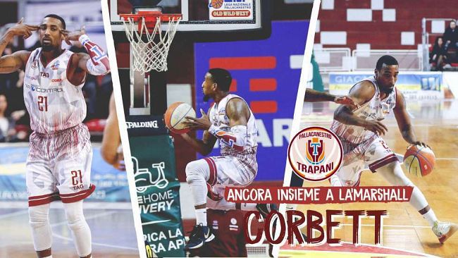 Pallacanestro Trapani, gran colpo: Corbett indosserà ancora la maglia granata